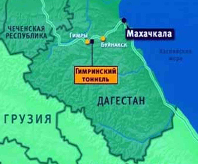 Гимринский тоннель, карта